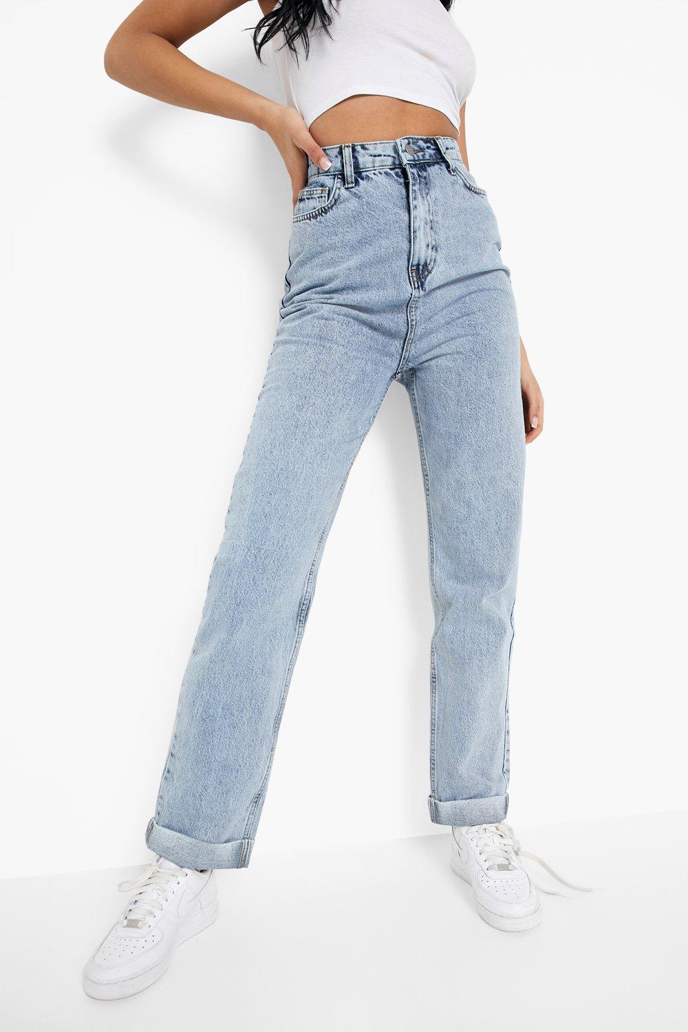Tall Vintage Wash Turn Up Cuff Mom Jeans